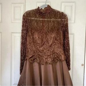 Jovani Beaded Gown - Brown - Size 14